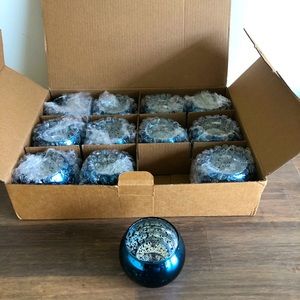 12 Blue Votives - Candle Holders - perfect for wedding!